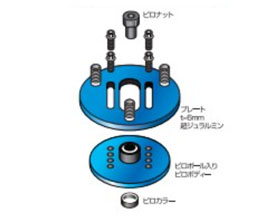 Cusco Camber Plate Top Mounts with Pillow Ball - Front (Steel) for Acura Integra Type-R DC5