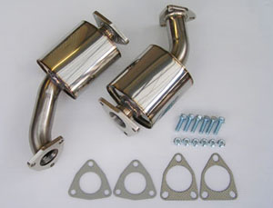 RF Yamamoto Catalyst Straight Pipes with Silencers (Stainless) for Acura NSX NA