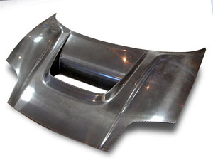 Route KS Type-R Style Front Hood Bonnet with Duct  (Dry Carbon Fiber) for Acura NSX NA1/NA2