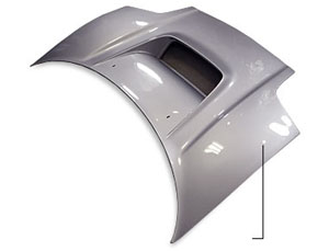 Route KS ZAZ Aero Hood Bonnet with Duct - Type R Style (FRP) for Acura NSX NA