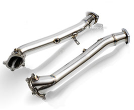 Fi Exhaust Ultra High Flow Cat Bypass Downpipes (Stainless) for Audi A6 C7