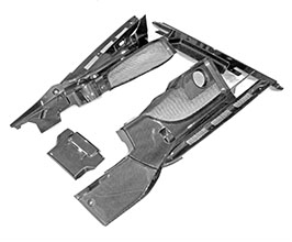 Exotic Car Gear Engine Bay Front and Side and Rear Cover Panels (Carbon Fiber) for Audi R8 1