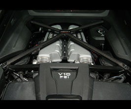 balance it Engine Bay X-Brace Strut Bar (Carbon Fiber) for Audi R8 2