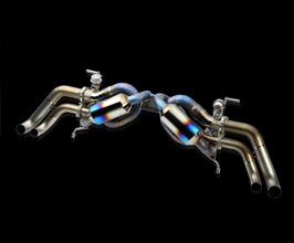 ROWEN PREMIUM01TR Heat Blue Titan Exhaust System with Variable Valves (Titanium) for Audi R8
