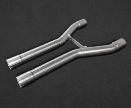 Capristo Middle Silencer Secondary Cat Bypass Pipes (Stainless) for Bentley Continental GT 2