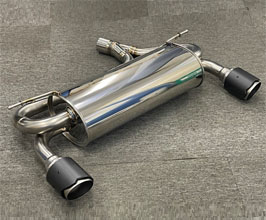 ARQRAY Exhaust System with Dual Carbon Tips for Hybrid Rear (Stainless) for BMW 3-Series F