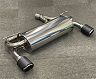 ARQRAY Exhaust System with Dual Carbon Tips for Hybrid Rear (Stainless) for BMW 320i F30/F31 LCI B48