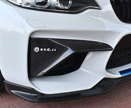 end.cc Reverence Line Aero Front Duct Splitters (Carbon Fiber) for BMW M2 F