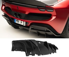 Novitec Aero Rear Diffuser - Original Look (Carbon Fiber) for Ferrari 296 GTB