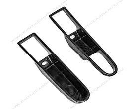 Exotic Car Gear Interior Door Handle Cup Inserts (Dry Carbon Fiber) for Ferrari 360