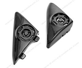 Exotic Car Gear Tweeter Covers (Dry Carbon Fiber) for Ferrari 360