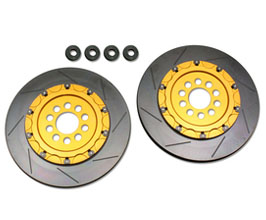 Biot 2-Piece Gout Type Brake Rotors with Up-Size Rotor Offset Kit - Rear 370mm for Ferrari 360