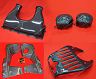 Exotic Car Gear Engine Bay Set - 6-Piece (Dry Carbon Fiber) for Ferrari 458 Spider