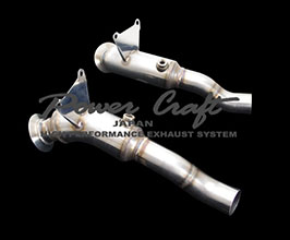 Power Craft Racing Straight Catalyzer Bypass Pipes (Stainless) for Ferrari 458