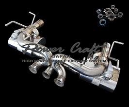 Power Craft Hybrid Exhaust Muffler System with Valves (Stainless) for Ferrari 458