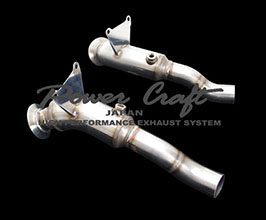 Power Craft Racing Straight Catalyzer Bypass Pipes (Stainless) for Ferrari 458