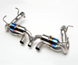 ROWEN PREMIUM01TR Heat Blue Titan Exhaust System with Valves - Racing Spec (Ti) for Ferrari 458 Italia