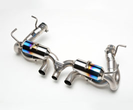 ROWEN PREMIUM01TR Heat Blue Titan Exhaust System with Valves - Regular Spec (Ti) for Ferrari 458 Italia