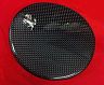 Exotic Car Gear Fuel Door with Horse Logo (Dry Carbon Fiber)