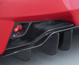 AIMGAIN Rear Fog Trim Covers with Round Fog Lights (Dry Carbon Fiber) for Ferrari 458