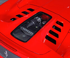 Capristo Engine Bonnet with Glass (Primed Carbon Fiber) for Ferrari 458 Spider