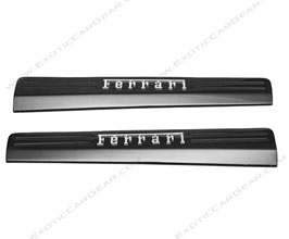 Exotic Car Gear Door Sills with Raised Logo (Dry Carbon Fiber) for Ferrari 458