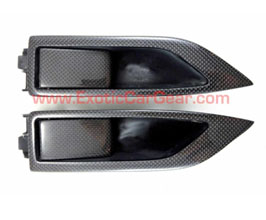 Exotic Car Gear Interior Door Handle Pulls (Dry Carbon Fiber) for Ferrari 458