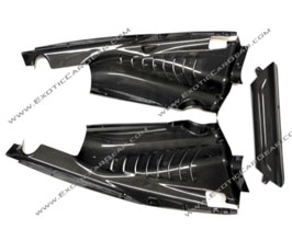 Exotic Car Gear Engine Bay Set - 3-Piece (Dry Carbon Fiber) for Ferrari 488 GTB