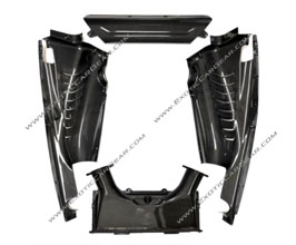 Exotic Car Gear Engine Bay Set with Air Box Housing Cover (Dry Carbon Fiber) for Ferrari 488