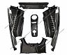 Exotic Car Gear Engine Bay Set with Center Lock Panel and Air Box Cover (Dry Carbon Fiber)