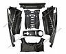 Exotic Car Gear Engine Bay Set with Center Lock Panel and Intake Covers (Dry Carbon Fiber) for Ferrari 488 GTB