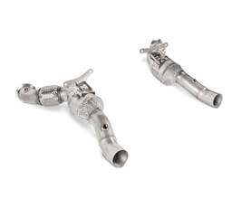 Akrapovic Stainless Link Pipe Set without Cats (Stainless) for Ferrari 488
