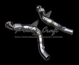 Power Craft Racing Straight Catalyzer Bypass Pipes (Stainless) for Ferrari 488