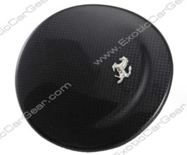 Exotic Car Gear Fuel Door with Horse Logo (Dry Carbon Fiber) for Ferrari 488