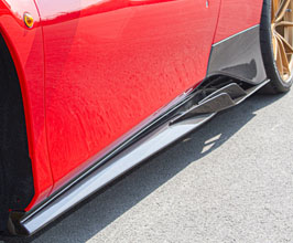 Capristo Side Skirts with Wings (Carbon Fiber) for Ferrari 488