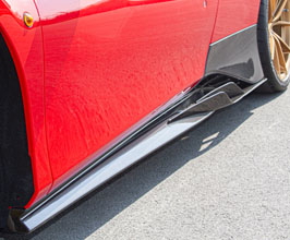 Capristo Side Skirts with Wings (Carbon Fiber) for Ferrari 488 GTB / GTS / Pista