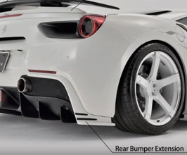 ROWEN World Platinum Aero Rear Bumper Extensions for Ferrari 488