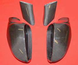 Exotic Car Gear Side Mirror Housings and Bases (Dry Carbon Fiber) for Ferrari 488