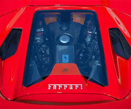 Capristo Glass Engine Bonnet - Design S (Carbon Fiber) for Ferrari 488 GTS Spider (Incl Pista Spider)