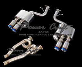Power Craft Hybrid Exhaust Muffler System with Valves and Front Cross Tube (Stainless) for Ferrari 599
