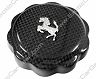 Exotic Car Gear Oil Cap Cover with Horse Logo (Dry Carbon Fiber)