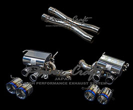 Power Craft Hybrid Exhaust Muffler System with Valves and X-Pipe (Stainless) for Ferrari 812