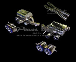 Power Craft Hybrid Exhaust Muffler System with Valves and X-Pipe (Stainless) for Ferrari California