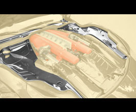 MANSORY Engine Compartment Trim Covers (Dry Carbon Fiber) for Ferrari F12 Berlinetta