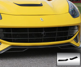 Novitec Aero Front Lip Spoiler Attachments (Carbon Fiber) for Ferrari F12 Berlinetta
