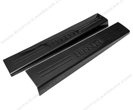 Exotic Car Gear Door Sills with Embossed Logo (Dry Carbon Fiber) for Ferrari F12