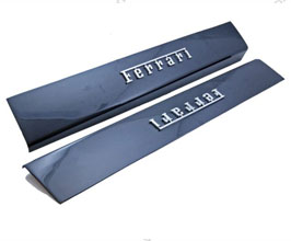 Exotic Car Gear Door Sills with Raised Logo (Dry Carbon Fiber) for Ferrari F12 Berlinetta