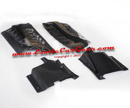 Exotic Car Gear Engine Bay Side Panels and Rear Firewall Panel (Dry Carbon Fiber) for Ferrari F430