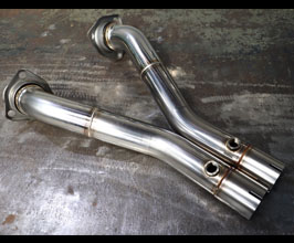 EXHAUTECH High-Flow Cat Bypass Pipes (Stainless) for Ferrari F430