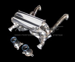 Power Craft Hybrid Exhaust Muffler System with Cat Bypass and Valves and Tips (SS) for Ferrari F430